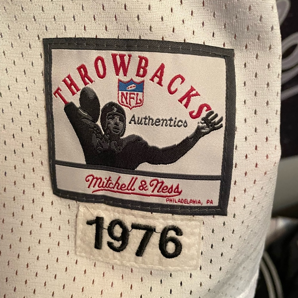 Throw back embroidered home jersey #12 Stabler 1976 in perfect condition